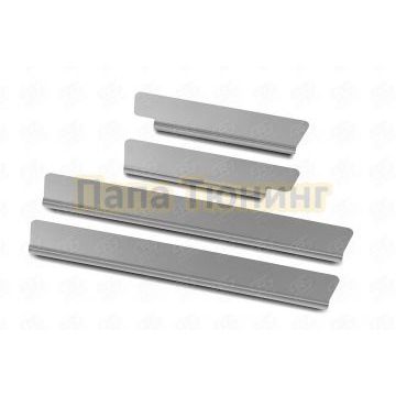 Накладки на пороги RUSSTAL (нерж., зеркало)  РусСталь для Kia Sportage 5 2021-