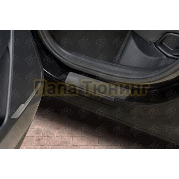 Накладки на пороги RUSSTAL (нерж., зеркало)  РусСталь для Kia Sportage 5 2021-