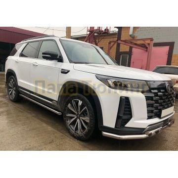 Защита штатного порога труба Папа Тюнинг d53 для CHANGAN CS95 2023-