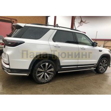 Защита штатного порога труба Папа Тюнинг d53 для CHANGAN CS95 2023-