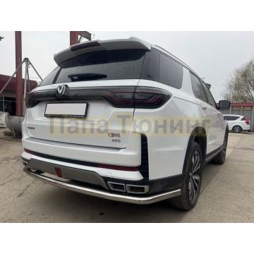 Защита заднего бампера угловая большая Папа Тюнинг d60 для CHANGAN CS95 2023-