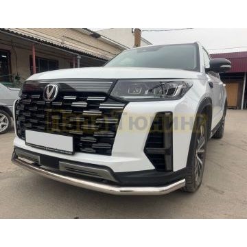 Защита переднего бампера с подгибами Папа Тюнинг d60 для CHANGAN CS95 2023-