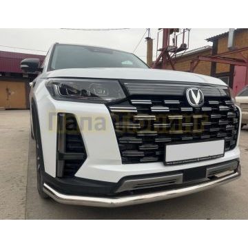 Защита переднего бампера с подгибами Папа Тюнинг d60 для CHANGAN CS95 2023-
