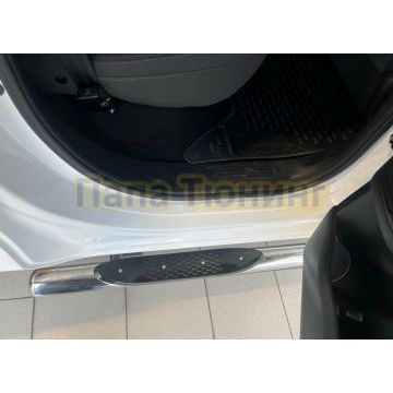 Пороги труба с проступью Папа Тюнинг d76 для Great Wall Poer KingKong 2023-