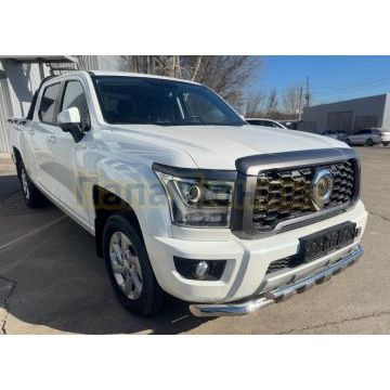 Защита переднего бампера двойная с перемычками Папа Тюнинг d60/42 для Great Wall Poer KingKong 2023-