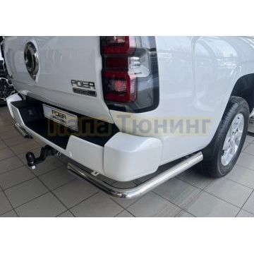 Защита заднего бампера  угловая Папа Тюнинг d60 для Great Wall Poer KingKong 2023-