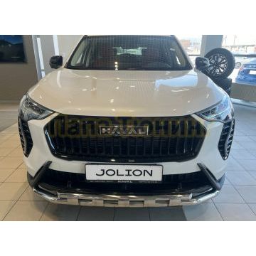 Защита переднего бампера двойная с перемычками Папа Тюнинг d60/42 для Haval Jolion 2024-