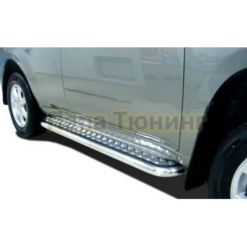 Пороги с накладным листом d53 для Chery Tiggo FL 2013-2019