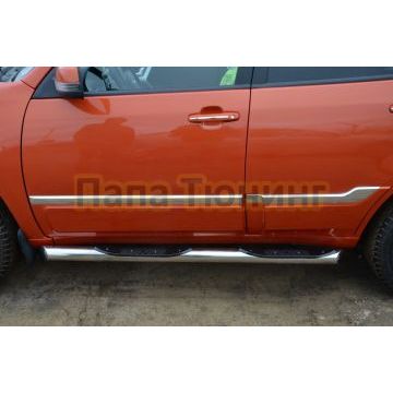 Пороги труба с проступью d76 для Chery Tiggo 3 2017-