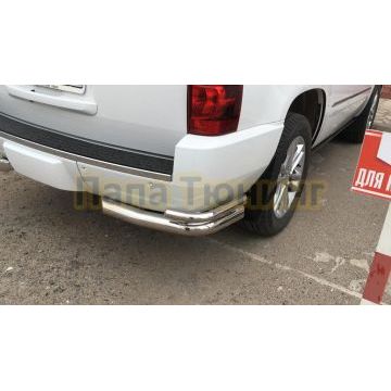 Защита заднего бампера угловая d76/42 для Chevrolet Tahoe 2007-2012