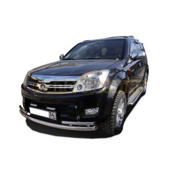 Защита переднего бампера двойная(2коротких) d60/42 для Great Wall Hover H3 2009-2014