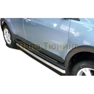 Защита порога труба d60 для Great Wall М4 2013- Защита порога труба d60 для Great Wall М4 2013-