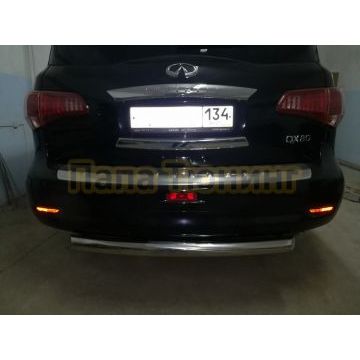 Защита заднего бампера d76 для Infiniti QX56 2010-2013