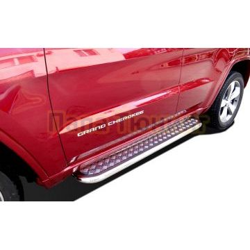 Пороги с накладным листом d53 для Jeep Grand Cherokee 2013-