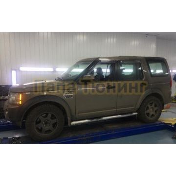 Пороги с проступью d76 Папа Тюнинг для Land Rover Discovery 4 2009-2016