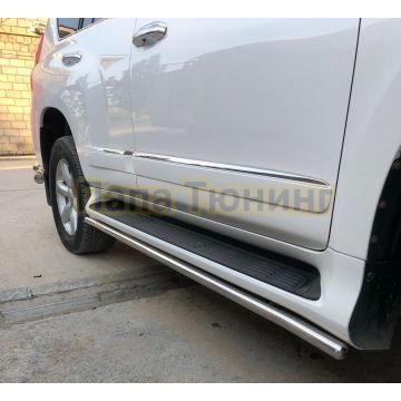 Защита штатного порога труба d42 для Lexus GX460 2009-2013