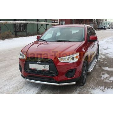 Защита переднего бампера d60 для Mitsubishi ASX 2013-2016