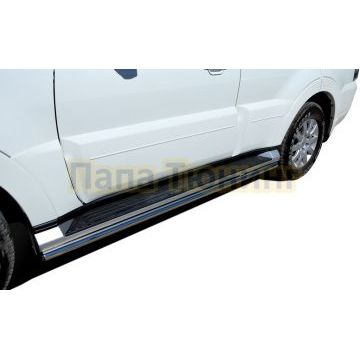 Защита штатного порога труба d42 для Mitsubishi Pajero 4 2006-2017 Защита штатного порога труба d42 для Mitsubishi Pajero 4 2006-2017