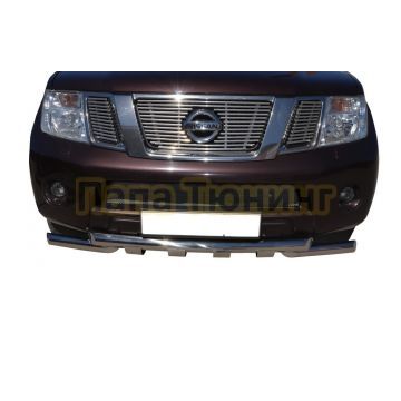 Защита переднего бампера (G) d60/60 для Nissan Pathfinder 2010-2014