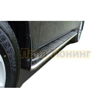 Защита штатного порога d42 для Nissan Patrol 2010-2013