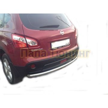 Защита заднего бампера (радиус) d60 для Nissan Qashqai 2007-2010 Защита заднего бампера (радиус) d60 для Nissan Qashqai 2007-2010