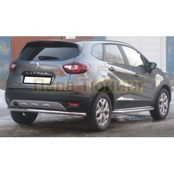 Защита заднего бампера d60 для Renault Kaptur 2016-2020 Защита заднего бампера d60 для Renault Kaptur 2016-2020