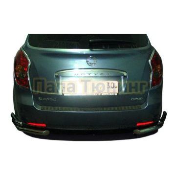 Защита заднего бампера угловая двойная d60/42 для Ssang yong Actyon 2010-2013 Защита заднего бампера угловая двойная d60/42 для Ssang yong Actyon 2010-2013