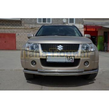 Защита переднего бампера d60/42 для Suzuki Grand Vitara 3D 2005-2012