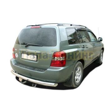 Защита заднего бампера (радиус) d60 для Toyota Highlander 2004-2008