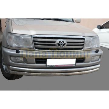 Защита переднего бампера (радиус) d76/60 для Toyota Land Cruiser 100 1998-2007 Защита переднего бампера (радиус) d76/60 для Toyota Land Cruiser 100 1998-2007