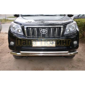 Защита переднего бампера двойная d76/60 Toyota Land Cruiser Prado 150 2009-2013