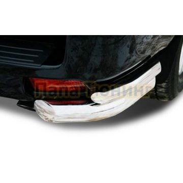 Защита заднего бампера угловая малая d76/42 для Toyota Land Cruiser Prado 150 2009-2013