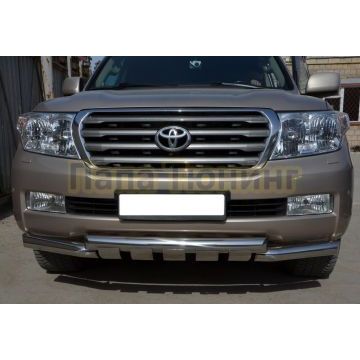 Защита переднего бампера (G) d76 для Toyota Land Cruiser 200 2007-2011