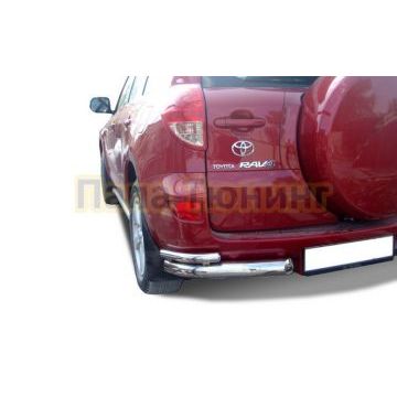Защита заднего бампера угловая двойная d76/42 для Toyota RAV4 2006-2009 Защита заднего бампера угловая двойная d76/42 для Toyota RAV4 2006-2009