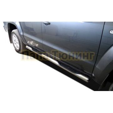 Пороги труба с проступью d76 для Volkswagen Amarok 2016- Пороги труба с проступью d76 для Volkswagen Amarok 2016-