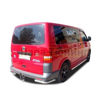 Защита заднего бампера угловая d60 для Volkswagen T5 Multivan 2003-2009 Защита заднего бампера угловая d60 для Volkswagen T5 Multivan 2003-2009