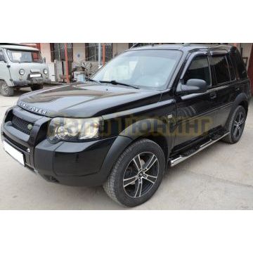 Пороги с проступью Папа Тюнинг Land Rover Freelander 2 2006-2012