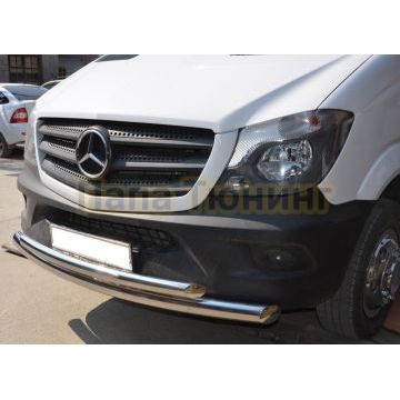 Защита переднего бампера двойная d76/60 для Mercedes-Benz Sprinter 2012-2017