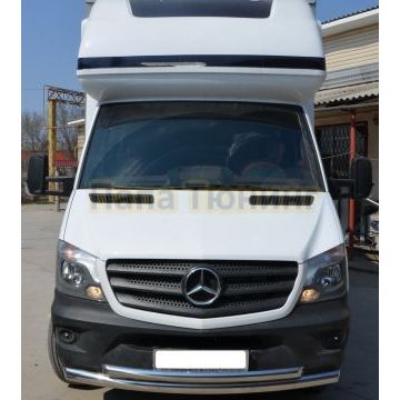 Защита переднего бампера двойная d76/60 для Mercedes-Benz Sprinter 2012-2017
