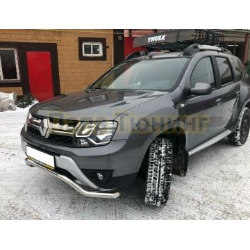 Защита переднего бампера скоба d53 для Renault Duster 2015-2021