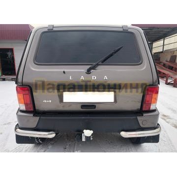 Защита заднего бампера угловая Папа Тюнинг d60 Нива Урбан 2014-