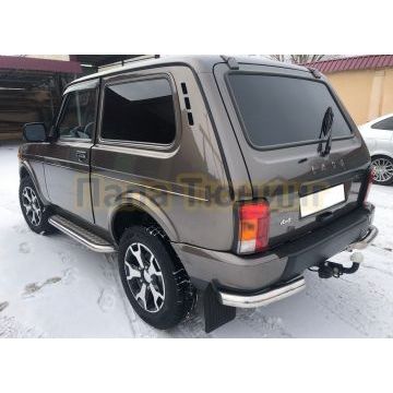 Защита заднего бампера угловая Папа Тюнинг d60 Нива Урбан 2014-