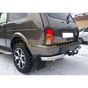 Защита заднего бампера угловая Папа Тюнинг d60 Нива Урбан 2014-