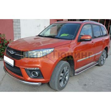 Защита переднего бампера d60 для Chery Tiggo 3 2017-