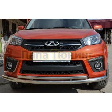 Защита переднего бампера d60/42 для Chery Tiggo 3 2017-