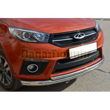 Защита переднего бампера d60/42 для Chery Tiggo 3 2017-