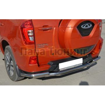 Защита заднего бампера угловая большая d60 для Chery Tiggo 3 2017-