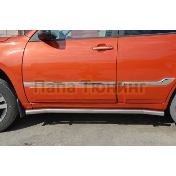 Защита штатного порога труба d60 для Chery Tiggo 3 2017-