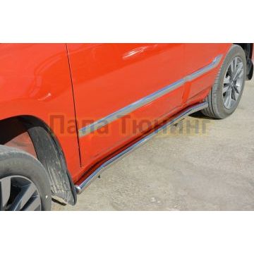 Защита штатного порога труба d60 для Chery Tiggo 3 2017-