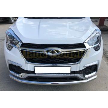 Защита переднего бампера d60 для Chery Tiggo 4 2018-2024